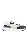 Philippe Model Woman Sneakers Silver Size 7 Leather, Textile Fibers In Silver