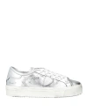 Philippe Model Woman Sneakers Silver Size 8 Calfskin In Silver