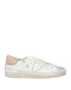 Philippe Model Woman Sneakers Sky Blue Size 7 Leather In Blue