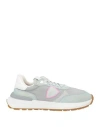 Philippe Model Woman Sneakers Sky Blue Size 7 Leather, Textile Fibers In Blue