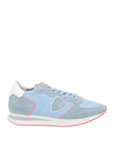 Philippe Model Woman Sneakers Sky Blue Size 8 Leather