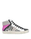 Philippe Model Woman Sneakers Steel Grey Size 7 Leather In Grey
