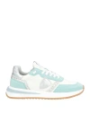 Philippe Model Woman Sneakers Turquoise Size 7 Leather In Blue