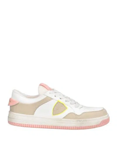 Philippe Model Woman Sneakers White Size 11 Leather, Textile Fibers