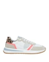 Philippe Model Woman Sneakers White Size 11 Leather, Textile Fibers In White