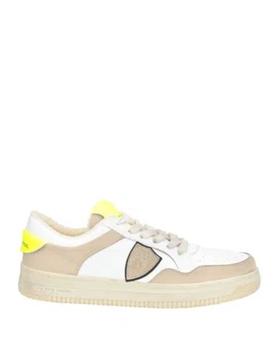 Philippe Model Woman Sneakers White Size 6 Textile Fibers, Leather