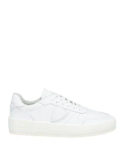 PHILIPPE MODEL PHILIPPE MODEL WOMAN SNEAKERS WHITE SIZE 7 CALFSKIN