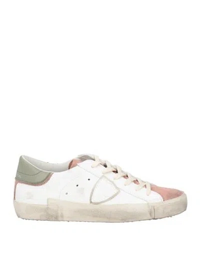 Philippe Model Woman Sneakers White Size 7 Leather In Multi