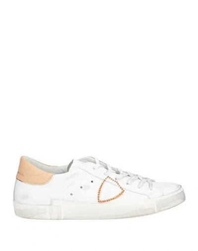 Philippe Model Woman Sneakers White Size 7 Leather In Multi