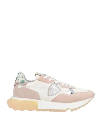 Philippe Model Woman Sneakers White Size 7 Leather, Textile Fibers