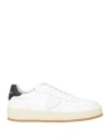 Philippe Model Elevated White Sneakers With Subtle Perforations In White