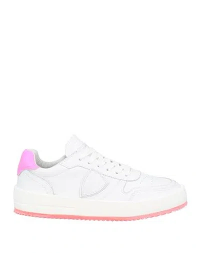 PHILIPPE MODEL PHILIPPE MODEL WOMAN SNEAKERS WHITE SIZE 7 CALFSKIN
