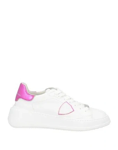 Philippe Model Woman Sneakers White Size 8 Leather In Bianco Neutri
