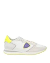 Philippe Model Woman Sneakers White Size 8 Leather, Textile Fibers In White
