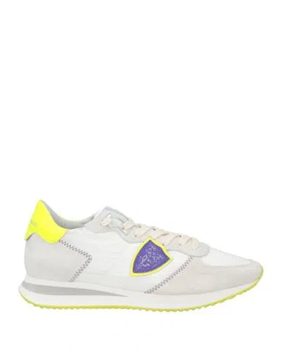 Philippe Model Woman Sneakers White Size 8 Leather, Textile Fibers
