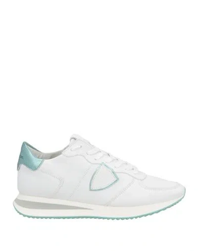 Philippe Model Woman Sneakers White Size 8 Leather, Textile Fibers