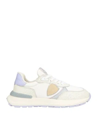 Philippe Model Woman Sneakers White Size 8 Leather, Textile Fibers