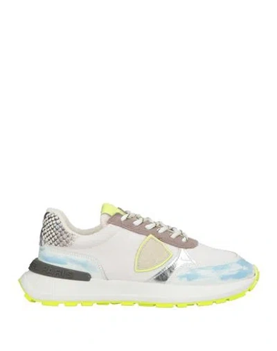 Philippe Model Woman Sneakers White Size 8 Leather, Textile Fibers