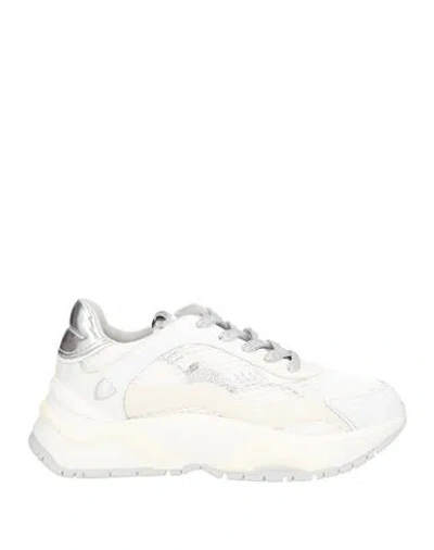 Philippe Model Woman Sneakers White Size 8 Leather, Textile Fibers