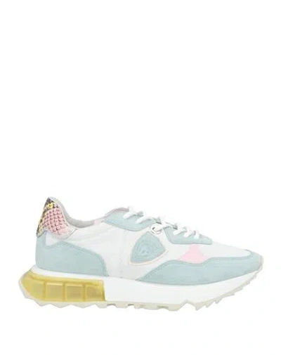 Philippe Model Woman Sneakers White Size 6 Leather, Textile Fibers