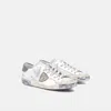 Philippe Model Women's Paris Low Sneakers In White/silver In Multi