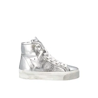Philippe Model Women's Prsx Haute High Sneakers In Silver
