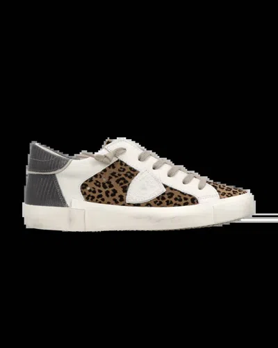 Philippe Model Women's Prsx Low Sneakers In Vintage Animal In Multi