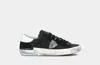 Philippe Model Logo-patch Lace-up Low-top Sneakers In Black