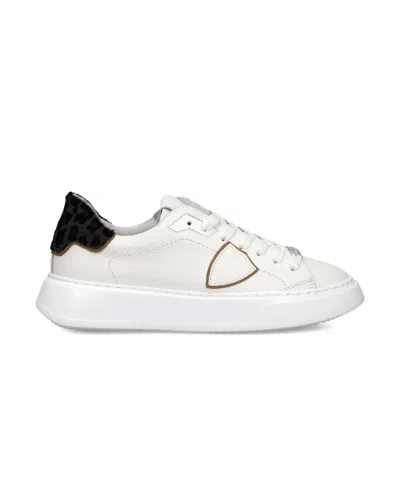 PHILIPPE MODEL WOMEN'S SNEAKERS PHILIPPE MODEL PARIS ♪ VA05 - TEMPLE VEAU ANMLR_BLANC LEO