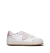 Philippe Model Women's Sneakers  Paris ♪ Vx05 - Nice Low Vintage Mixage_blanc Roses In Pink