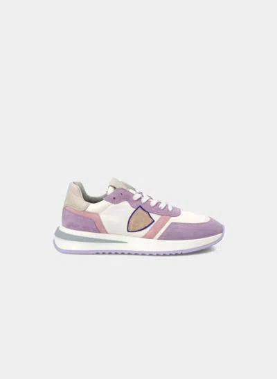 PHILIPPE MODEL WOMEN'S SNEAKERS PHILIPPE MODEL PARIS ♪ WP06 - TROPEZ 2.1 BLANC VIOLET