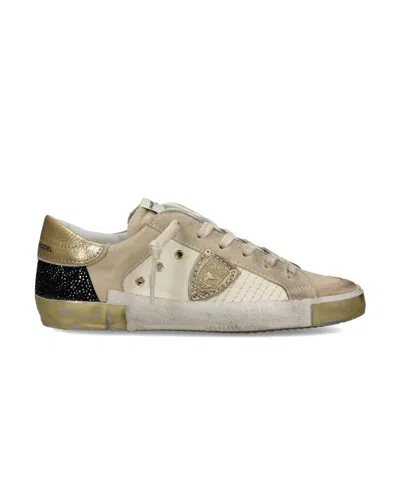 Philippe Model Women's Sneakers  Paris ♪ Xpm1 Paris X Xpm1 Metal Sable Noir In Brown