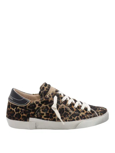 Philippe Model Zapatillas - Marrón In Animal Print