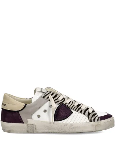 Philippe Model Zebra-stripe Panelled Sneakers
