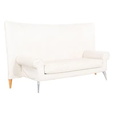 Pre-owned Philippe Starck 2000s  For Driade Aleph White Leather Royalton Three Seat Sofa