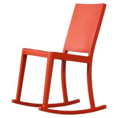 Pre-owned Philippe Starck 2025  For Emeco Hudson Rocking Chair In Powder Coated Red Orange