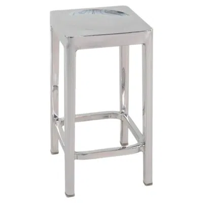 Pre-owned Philippe Starck 2025  For Emeco Stol 24 Counter Stool In Polished Chrome In Gray