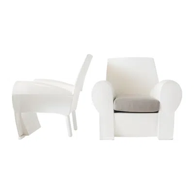 Pre-owned Philippe Starck Baleri Italia Richard Iii Arm Chair In Gray