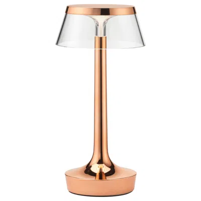 Pre-owned Philippe Starck Bon Jour Unplugged Table Lamp In Copper & Crown In Transparent, 2025 In Sand