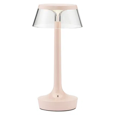 Pre-owned Philippe Starck Bon Jour Unplugged Table Lamp In French Rose & Crown In Transparent, 2025 In Red