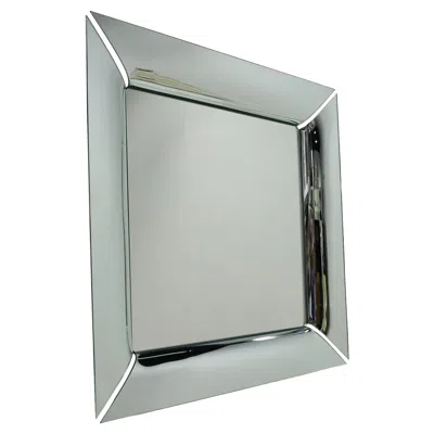 Pre-owned Philippe Starck Caadre Square Mirror, Modern Design, 41\ Italy" In Gray