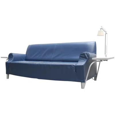 Pre-owned Philippe Starck Cassina Lazy Working Sofa Design  With Flos Archimoon Lamp In Brown