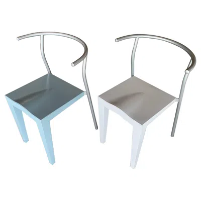 Pre-owned Philippe Starck Dr. Glob Chairs By  For Kartell In Gray