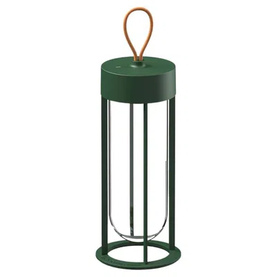Pre-owned Philippe Starck Flos In Vitro 3000k Unplugged Portable Lamp In Forest Green By