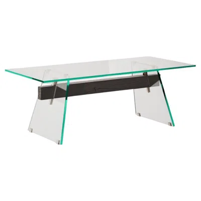 Pre-owned Philippe Starck Glas Italia Compression Table In Charred Oak By  In Brown
