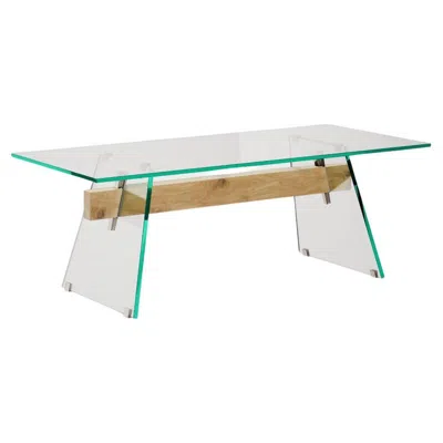 Pre-owned Philippe Starck Glas Italia Compression Table In Waxed Oak By  In Brown