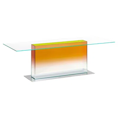 Pre-owned Philippe Starck Glas Italia Donald Rectangular Table 230 Cm 90.6 In By  - Orange