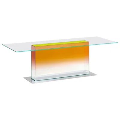 Pre-owned Philippe Starck Glas Italia Donald Rectangular Table 250 Cm 98.4 In By  - Orange