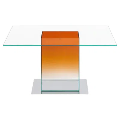 Pre-owned Philippe Starck Glas Italia Donald Square Table 140 Cm 55.1in By  Gradient Orange