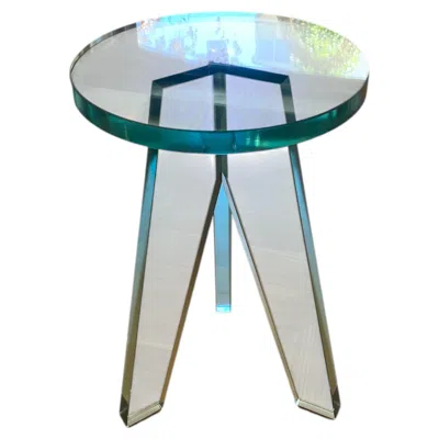 Pre-owned Philippe Starck Glass Coffee Table Or Stool In Gray